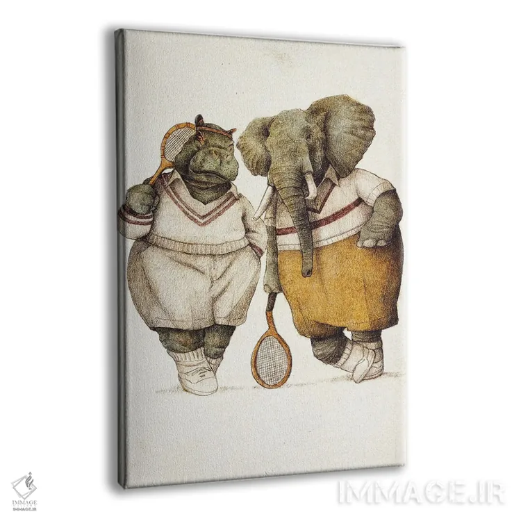 تابلو دکوراتیو "جنتلمن های دادگاه" اثر مایک کوبو - نمای پرسپکتیو محصول