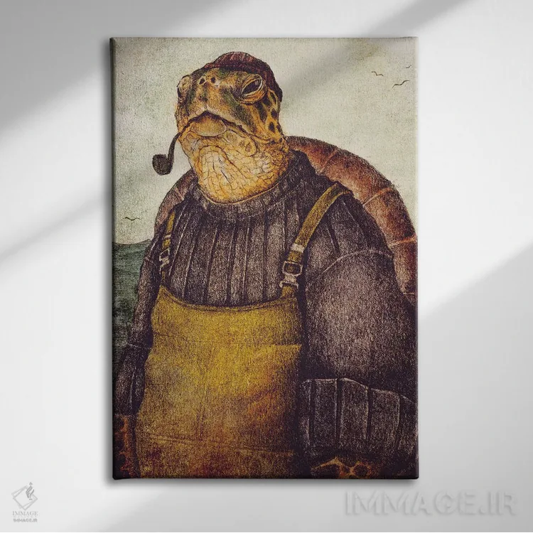 تابلو دکوراتیو "نگهدارنده فانوس ۲" اثر مایک کوبو - نمای روبهرو روی دیوار