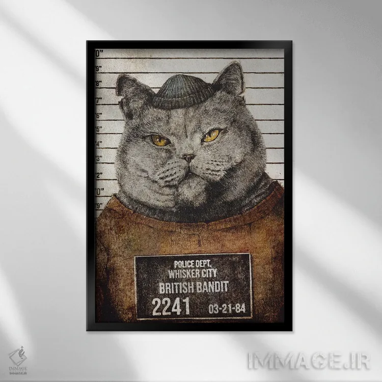 تابلو دکوراتیو "راهزن بریتانیایی" اثر مایک کوبو - نمای قابدار مشکی