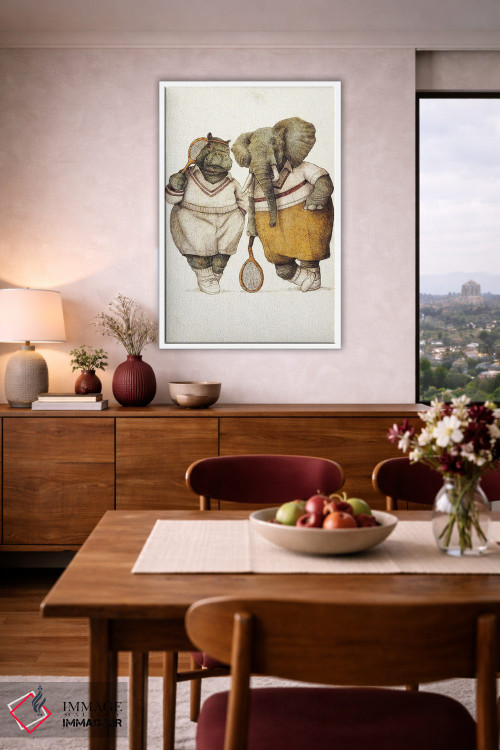 تابلو دکوراتیو "جنتلمن های دادگاه" اثر مایک کوبو - D4W