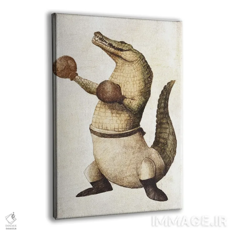 تابلو دکوراتیو "شکارچی مشت زن" اثر مایک کوبو - نمای پرسپکتیو محصول