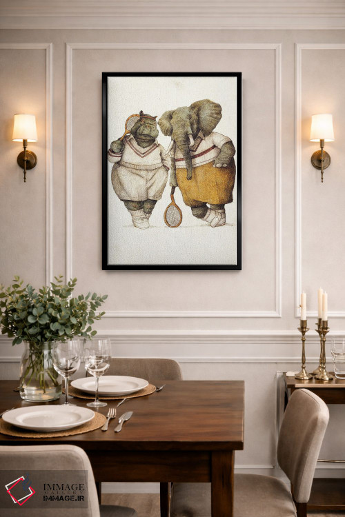 تابلو دکوراتیو "جنتلمن های دادگاه" اثر مایک کوبو - D2B