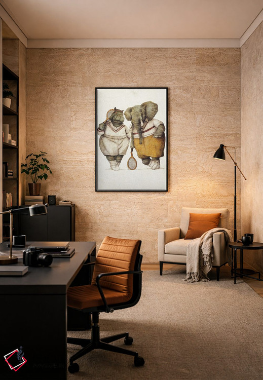 تابلو دکوراتیو "جنتلمن های دادگاه" اثر مایک کوبو - D6B