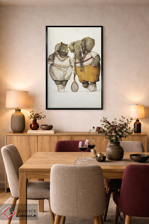 تابلو دکوراتیو "جنتلمن های دادگاه" اثر مایک کوبو - D5B