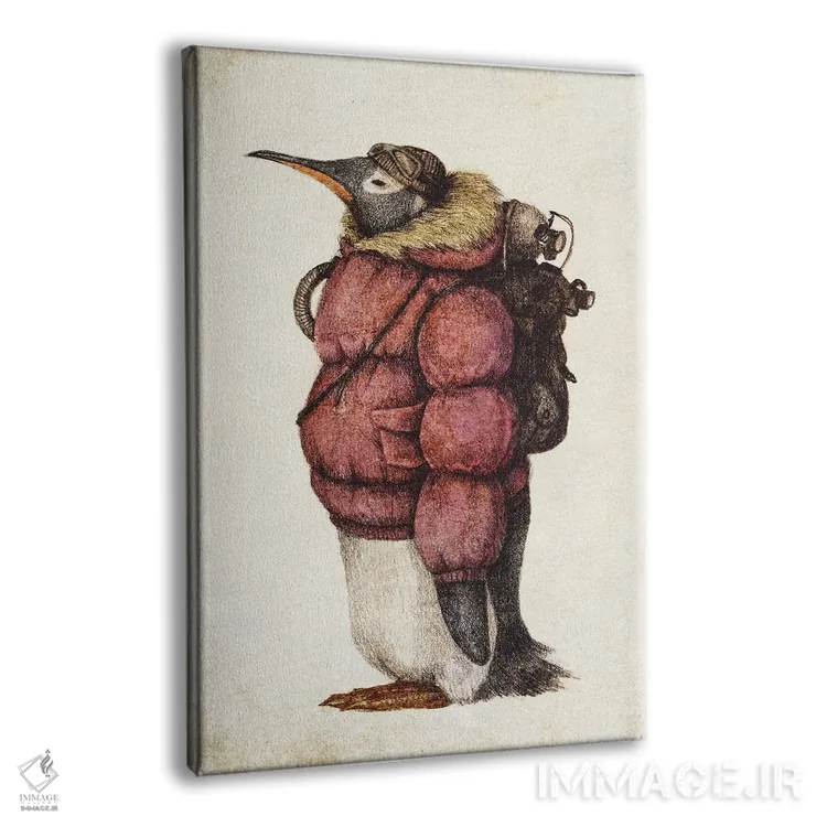 تابلو دکوراتیو "کاوشگر قطب شمال قرمز" اثر مایک کوبو - نمای پرسپکتیو محصول