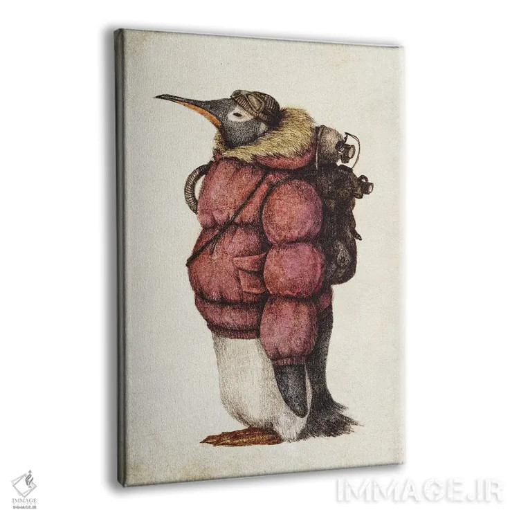 تابلو دکوراتیو "کاوشگر قطب شمال قرمز" اثر مایک کوبو - نمای پرسپکتیو محصول