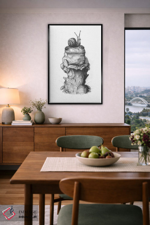 تابلو دکوراتیو "قورباغه و حلزون ۲" اثر مایک کوبو - D5B