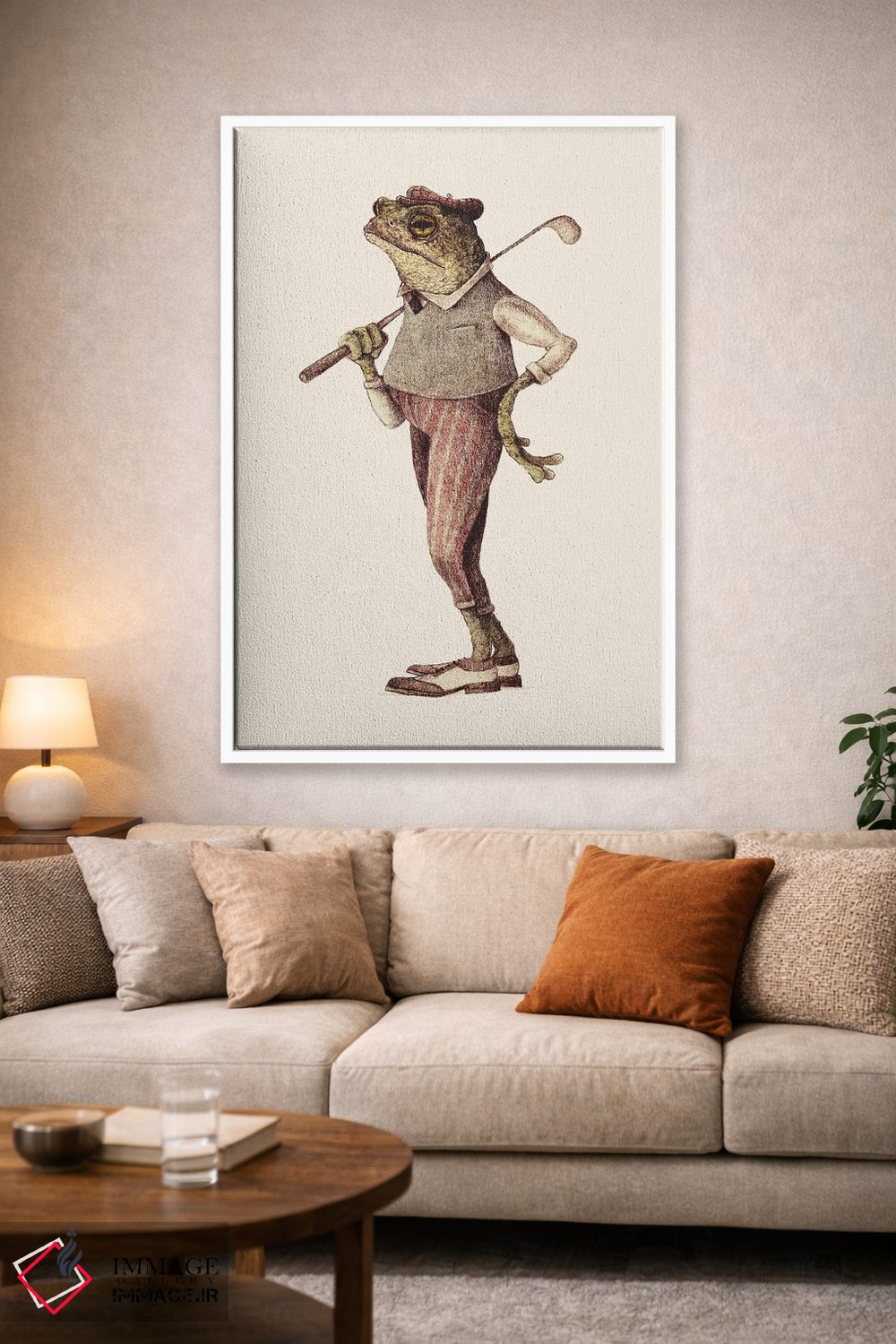 تابلو دکوراتیو "تاب قورباغه" اثر مایک کوبو - D1W