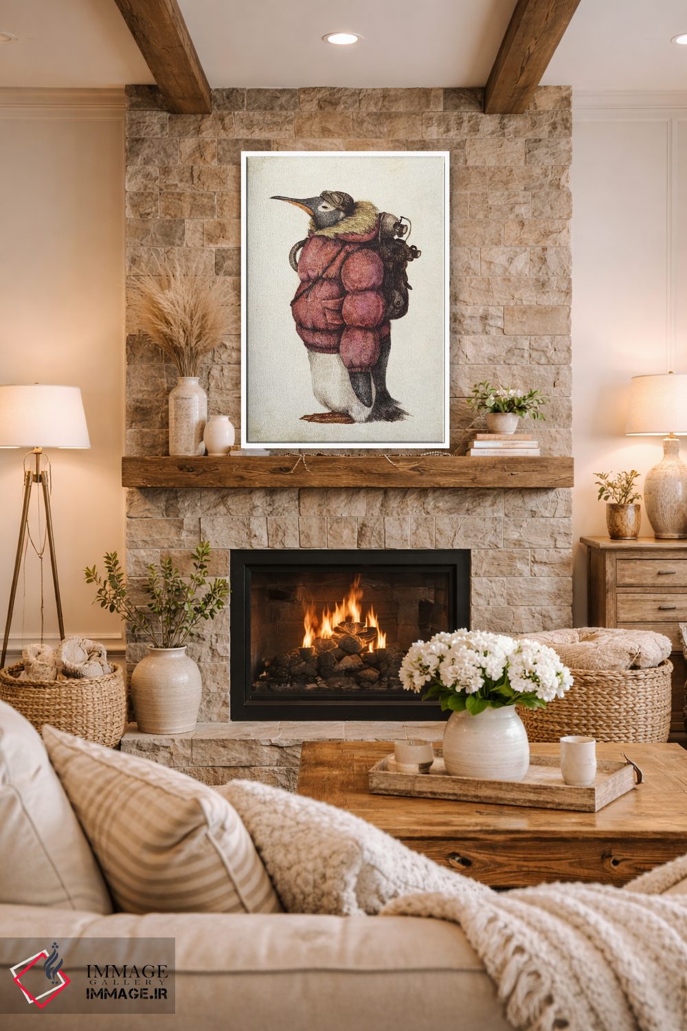 تابلو دکوراتیو "کاوشگر قطب شمال قرمز" اثر مایک کوبو - D1W