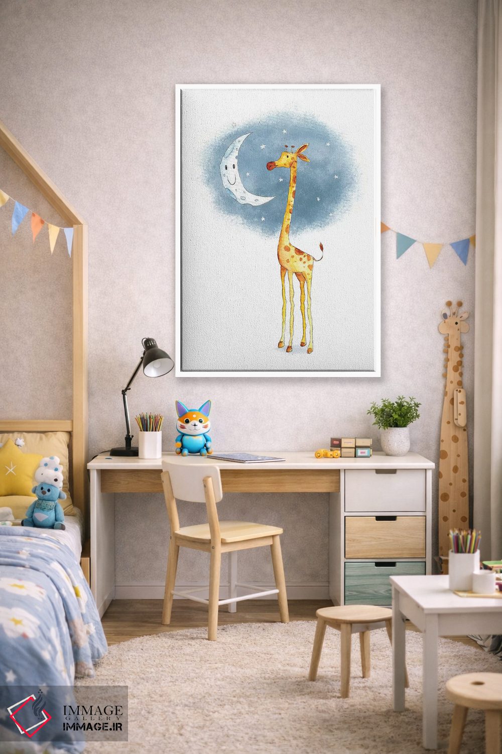 تابلو دکوراتیو "سلام ماه" اثر مایک کوبو - D1W