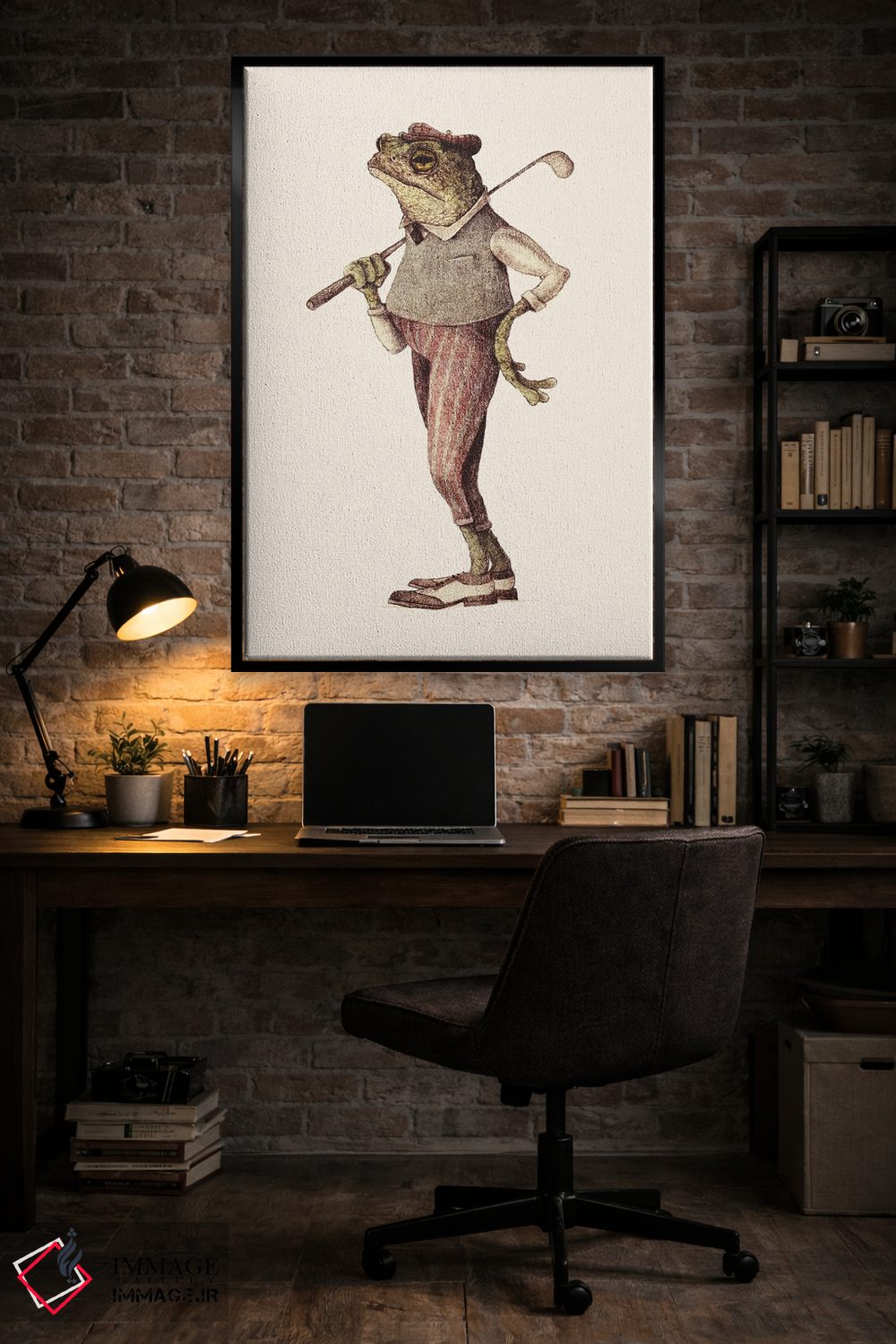 تابلو دکوراتیو "تاب قورباغه" اثر مایک کوبو - D5B