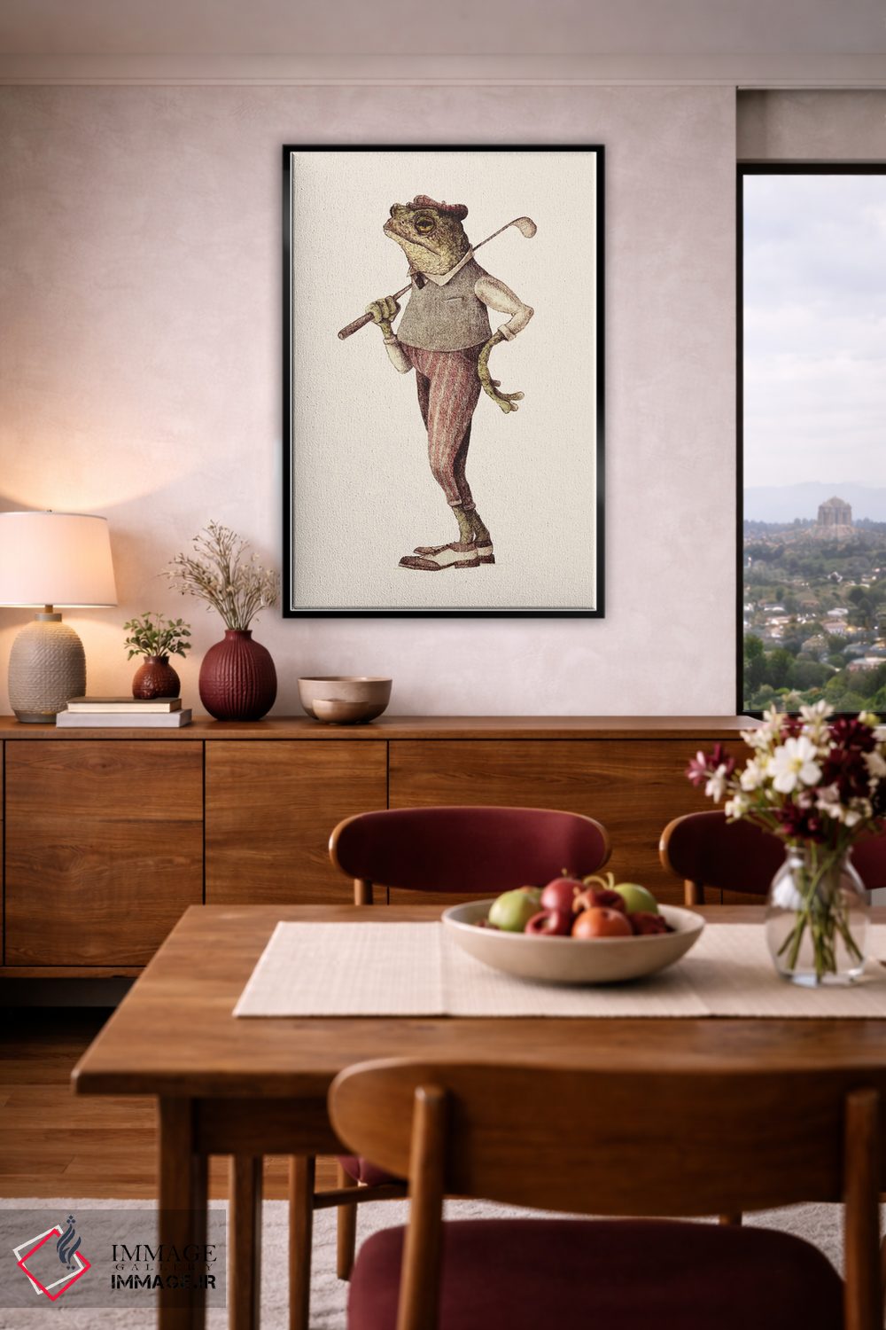 تابلو دکوراتیو "تاب قورباغه" اثر مایک کوبو - D6B