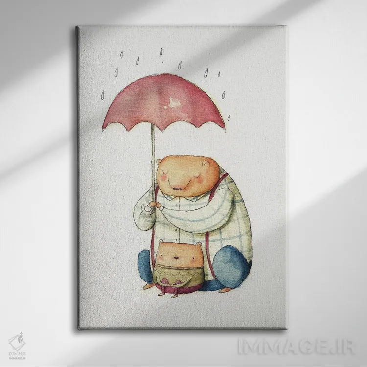 تابلو دکوراتیو "من اینجا برای تو هستم" اثر مایک کوبو - نمای روبهرو روی دیوار