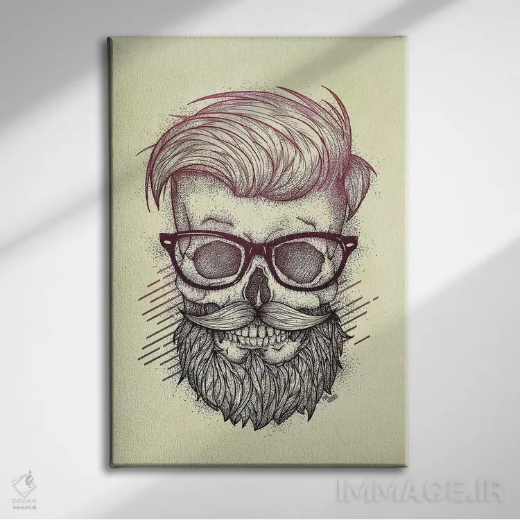 تابلو دکوراتیو "هیپستر مرده است" اثر مایک کوبو - نمای روبهرو روی دیوار