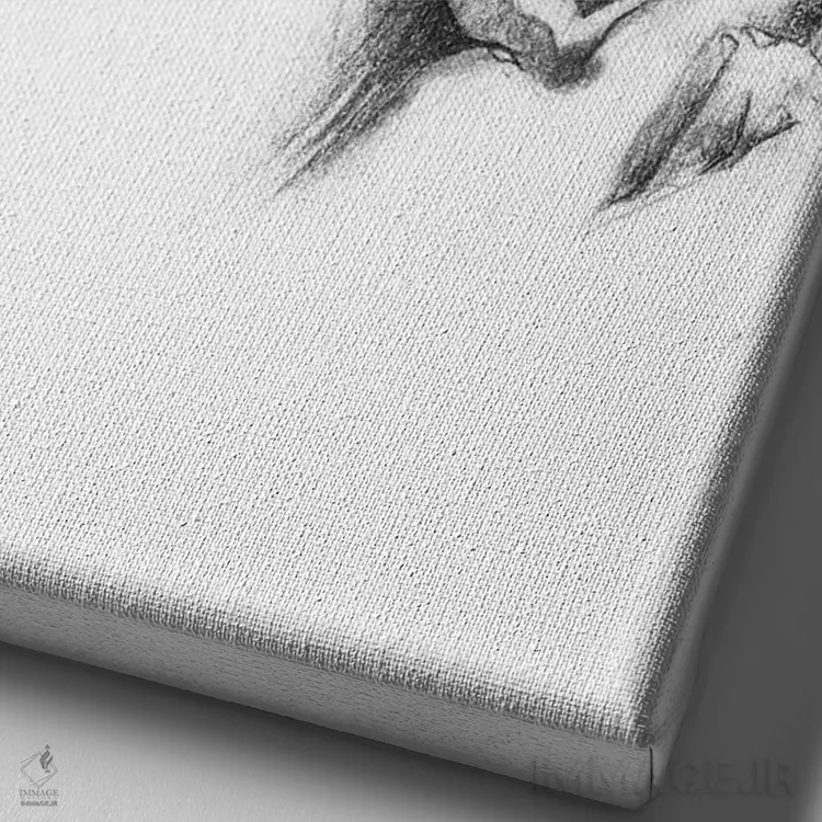 تابلو دکوراتیو "اسب ۴" اثر مایک کوبو - نمای نزدیک بافت بوم