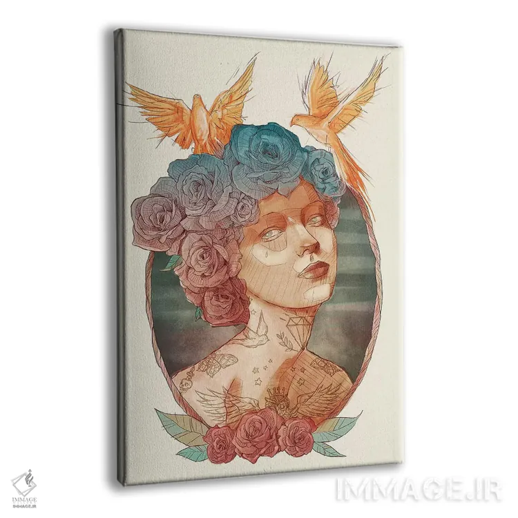 تابلو دکوراتیو "خانم" اثر مایک کوبو - نمای پرسپکتیو محصول