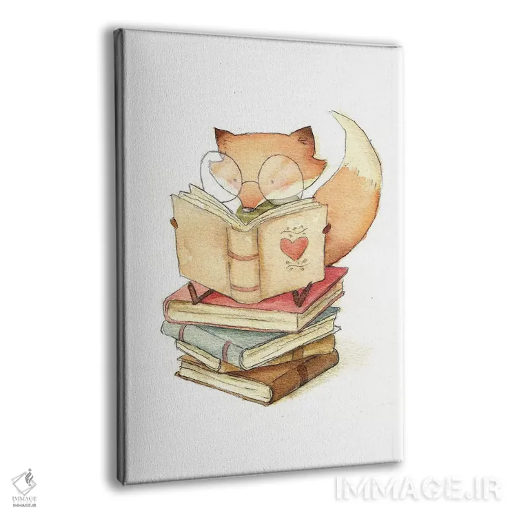 تابلو دکوراتیو "عاشق کتاب" اثر مایک کوبو - نمای پرسپکتیو محصول