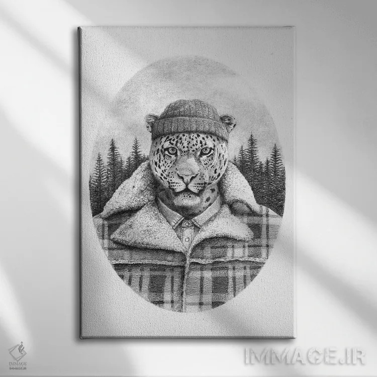 تابلو دکوراتیو "جنگلبان" اثر مایک کوبو - نمای روبهرو روی دیوار