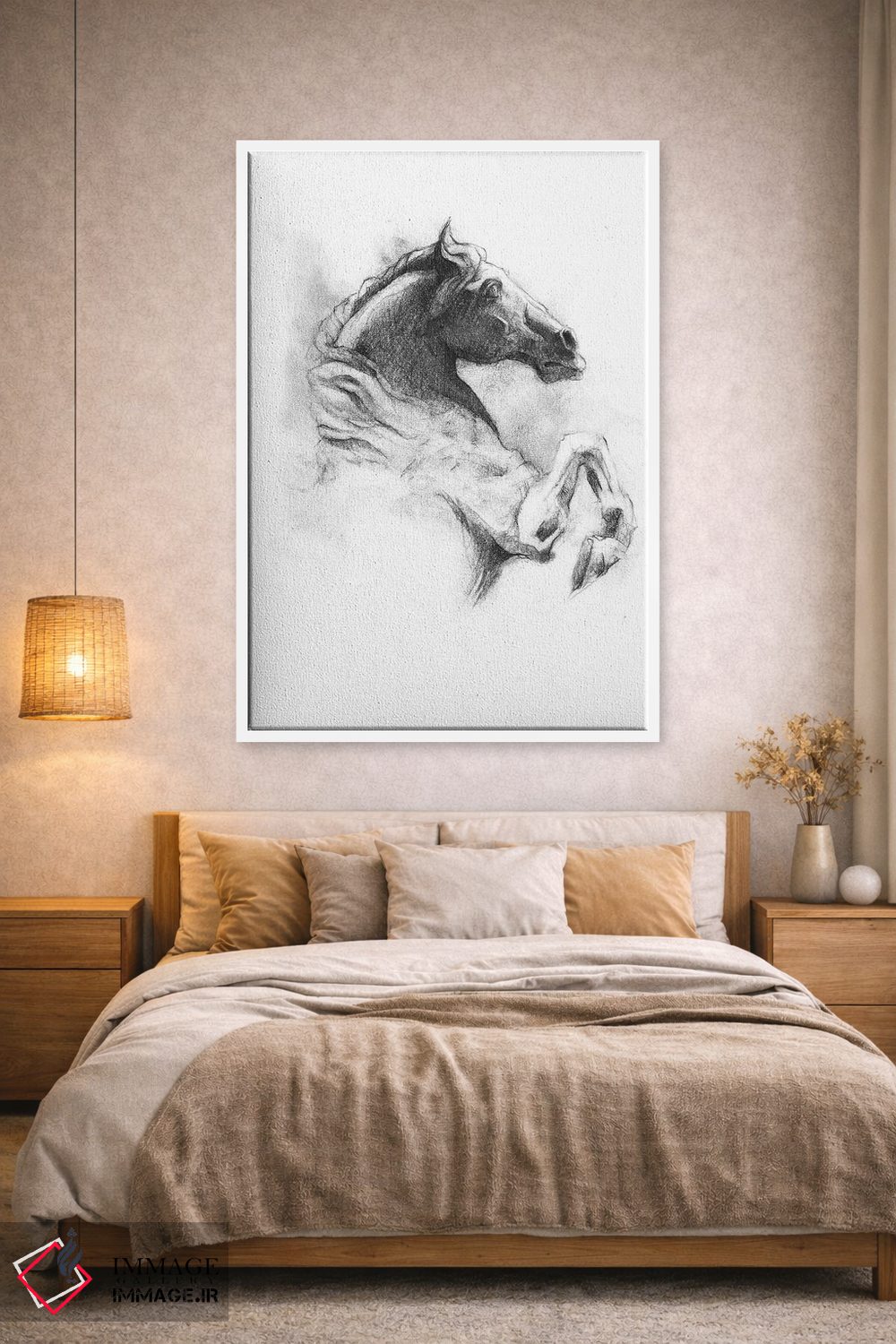 تابلو دکوراتیو "اسب ۴" اثر مایک کوبو - D1W