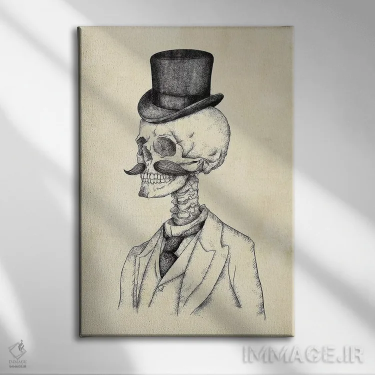 تابلو دکوراتیو "جنتلمن پیر" اثر مایک کوبو - نمای روبهرو روی دیوار