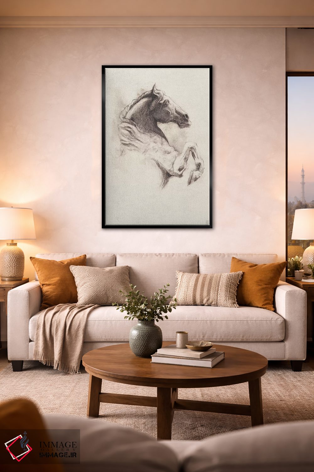 تابلو دکوراتیو "اسب ۱" اثر مایک کوبو - D2B