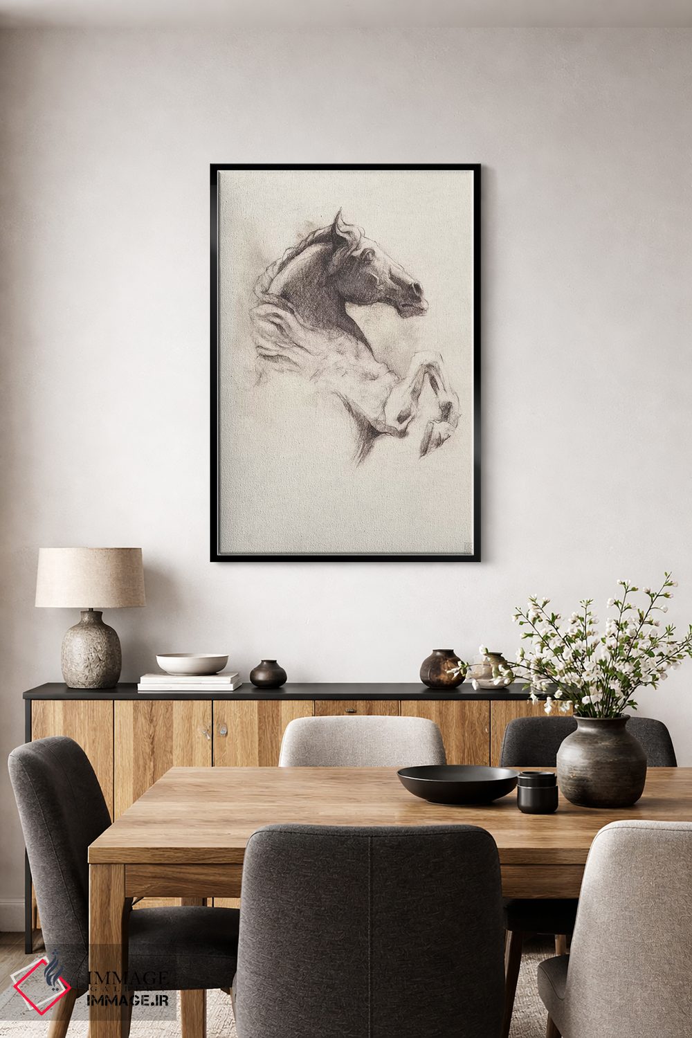 تابلو دکوراتیو "اسب ۱" اثر مایک کوبو - D3B