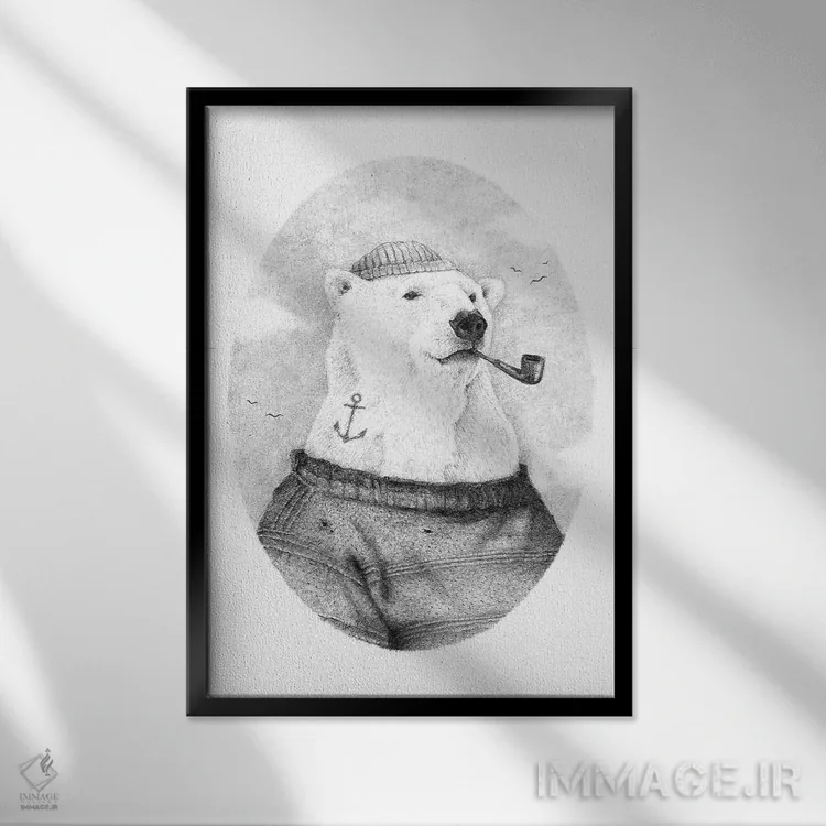 تابلو دکوراتیو "به سوی ساحل" اثر مایک کوبو - نمای قابدار مشکی