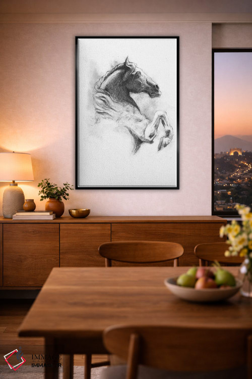 تابلو دکوراتیو "اسب ۴" اثر مایک کوبو - D4B