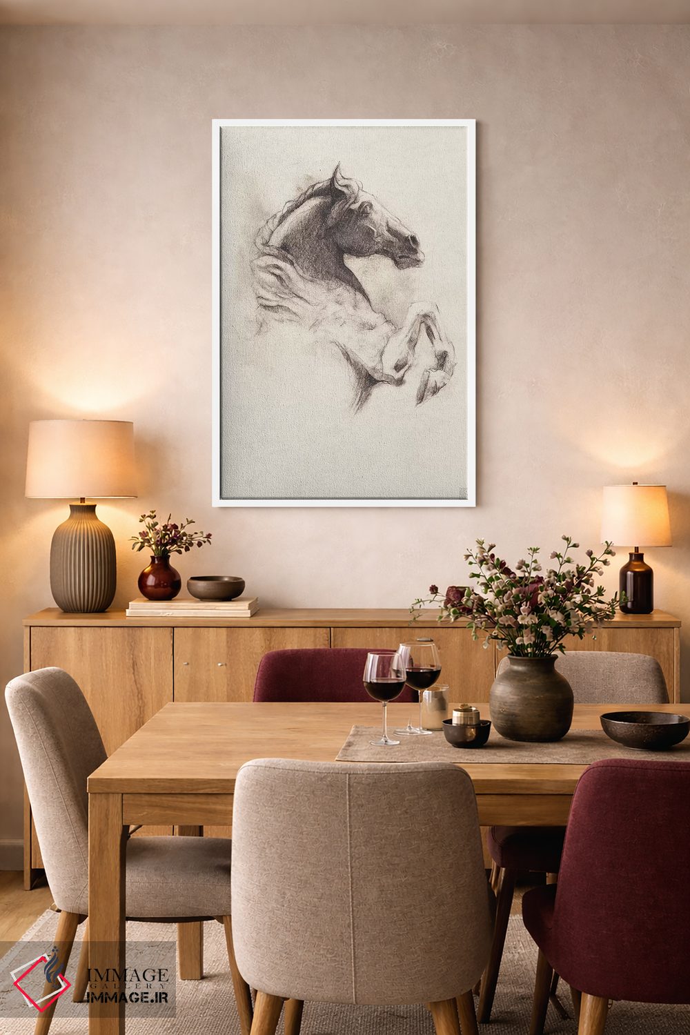 تابلو دکوراتیو "اسب ۱" اثر مایک کوبو - D6W