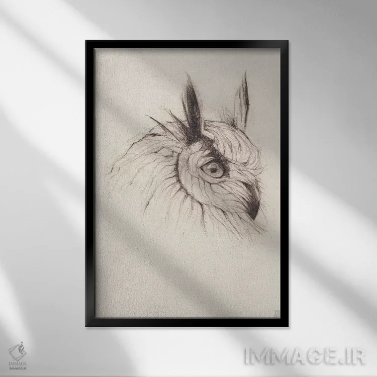 تابلو دکوراتیو "جغد ۲" اثر مایک کوبو - نمای قابدار مشکی