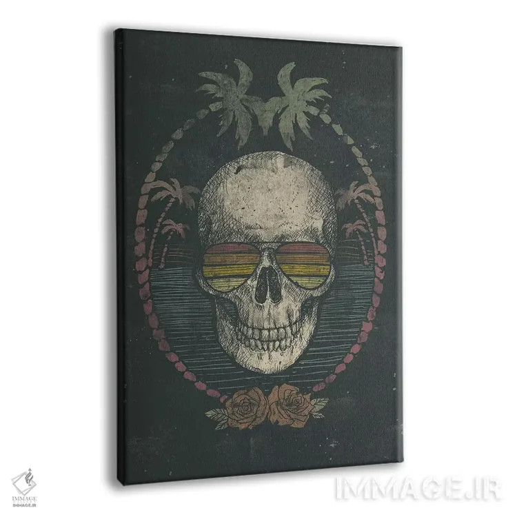 تابلو دکوراتیو "جمجمه نخل" اثر مایک کوبو - نمای پرسپکتیو محصول