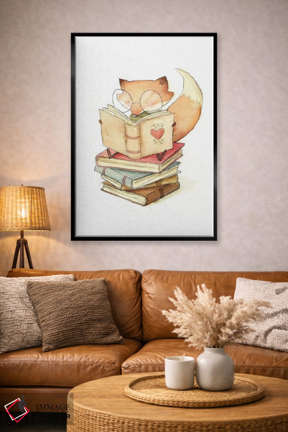 تابلو دکوراتیو "عاشق کتاب" اثر مایک کوبو - D5B