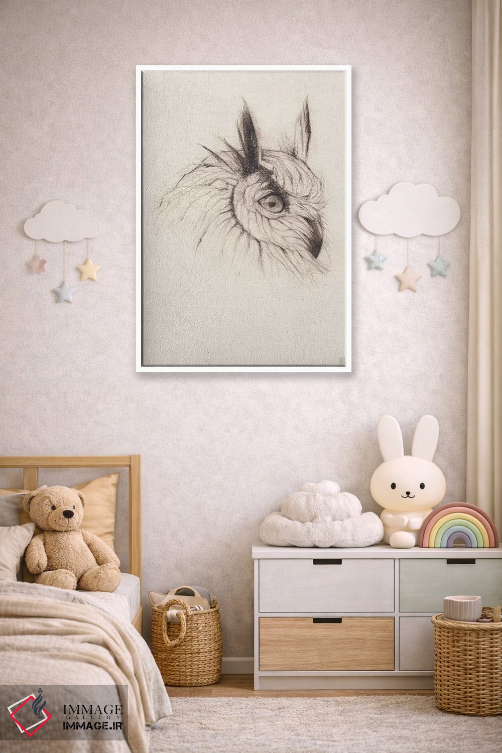 تابلو دکوراتیو "جغد ۲" اثر مایک کوبو - D2W