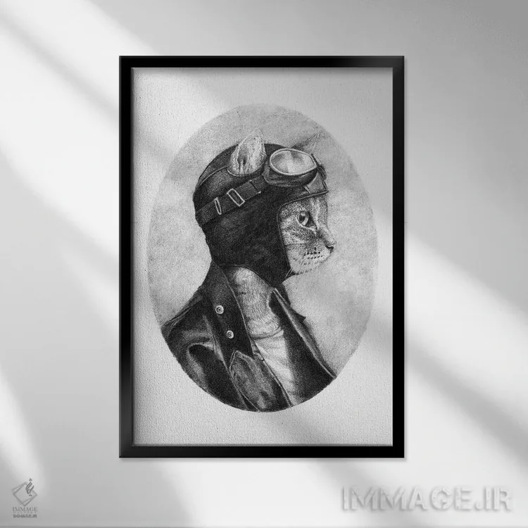 تابلو دکوراتیو "شجاع" اثر مایک کوبو - نمای قابدار مشکی