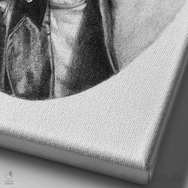 تابلو دکوراتیو "شجاع" اثر مایک کوبو - نمای نزدیک بافت بوم