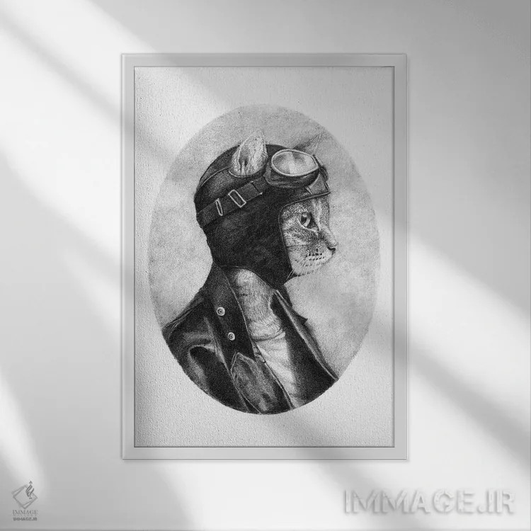 تابلو دکوراتیو "شجاع" اثر مایک کوبو - نمای قابدار سفید