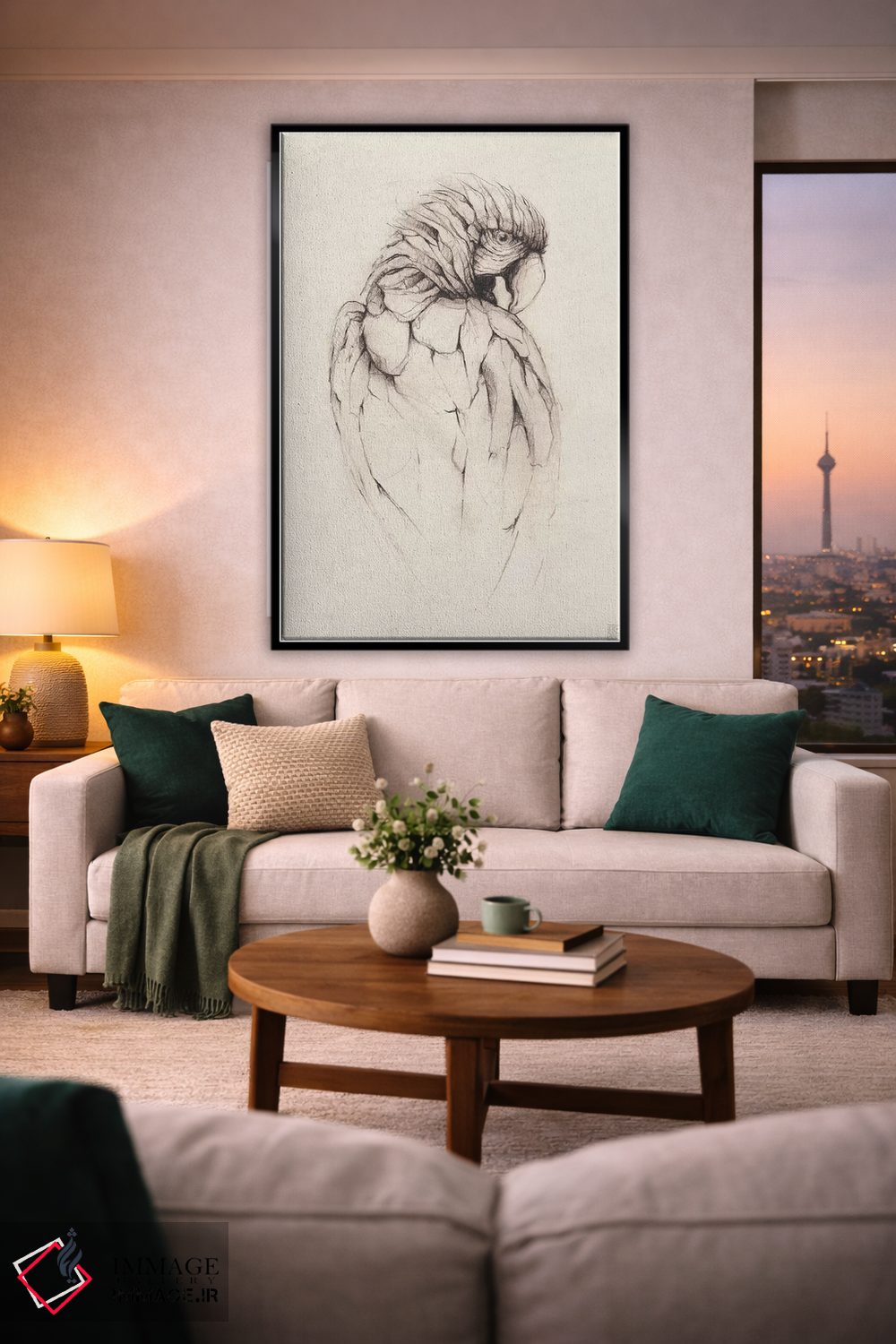 تابلو دکوراتیو "طوطی ۱" اثر مایک کوبو - D3B