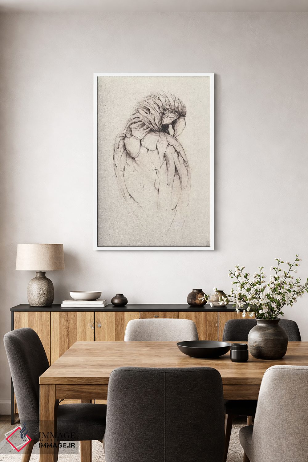 تابلو دکوراتیو "طوطی ۱" اثر مایک کوبو - D4W