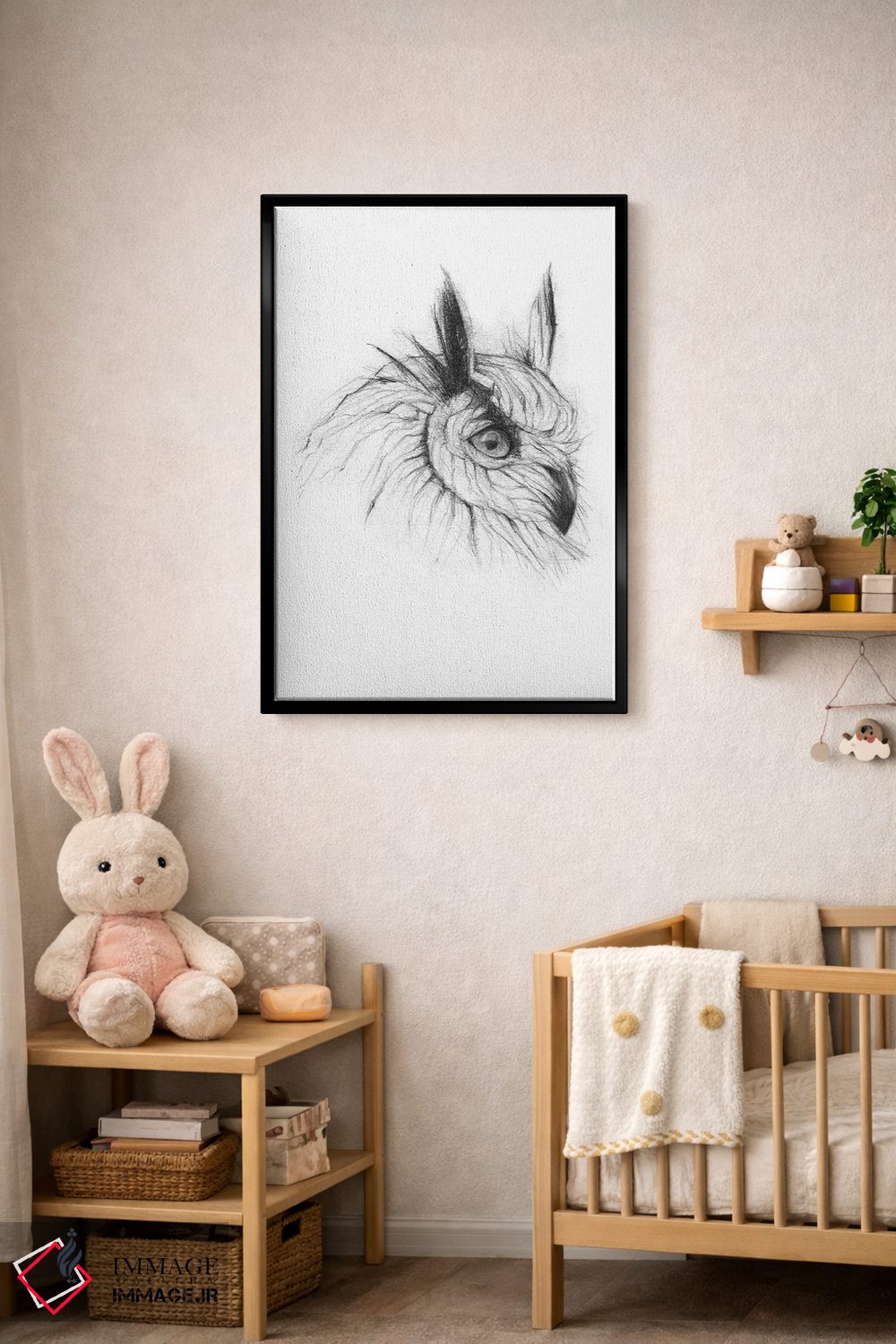 تابلو دکوراتیو "جغد ۳" اثر مایک کوبو - D6B