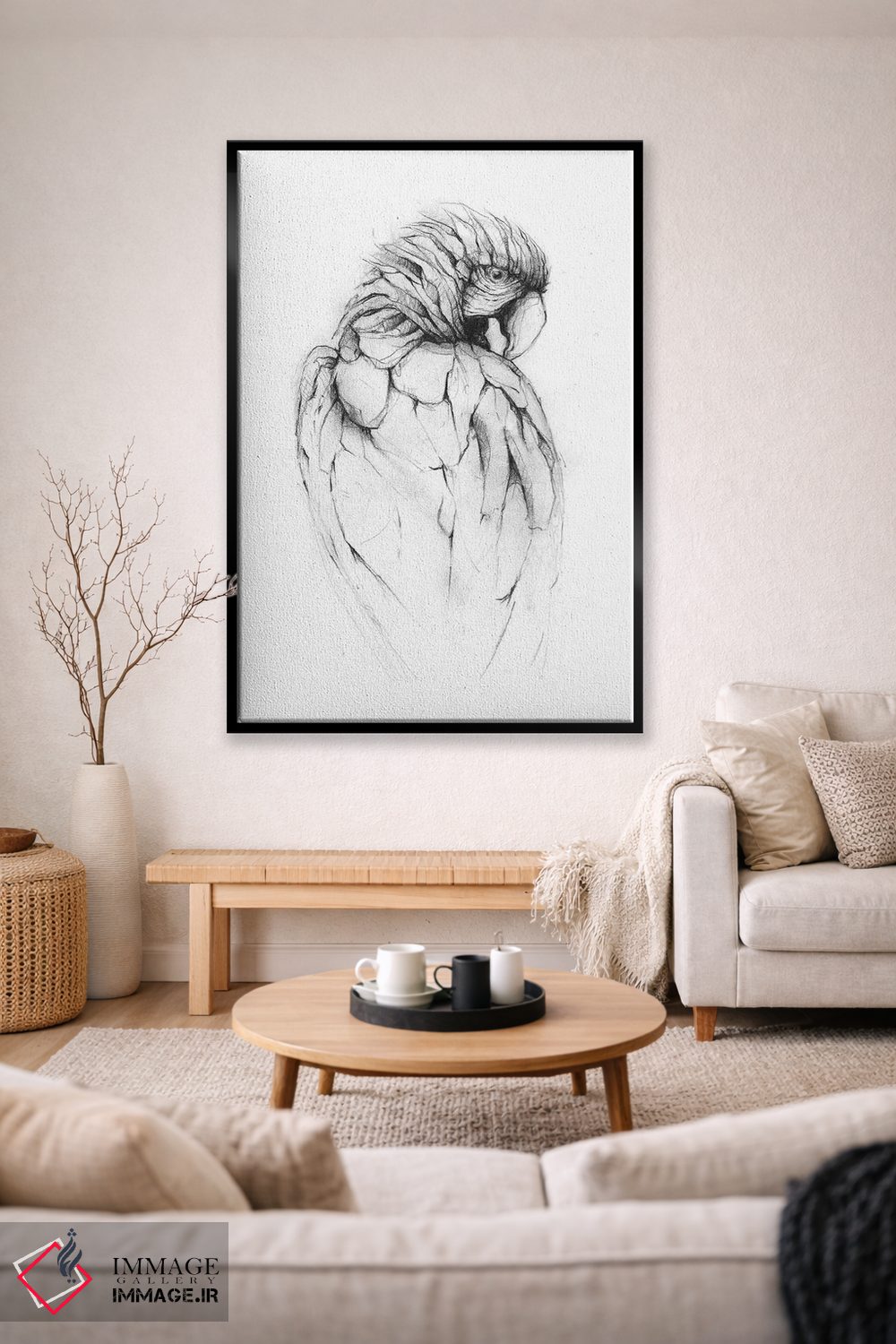 تابلو دکوراتیو "طوطی ۲" اثر مایک کوبو - D2B