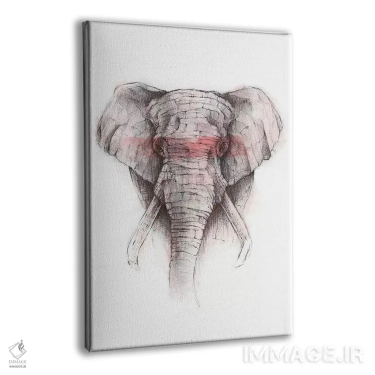 تابلو دکوراتیو "راه راه قرمز" اثر مایک کوبو - نمای پرسپکتیو محصول