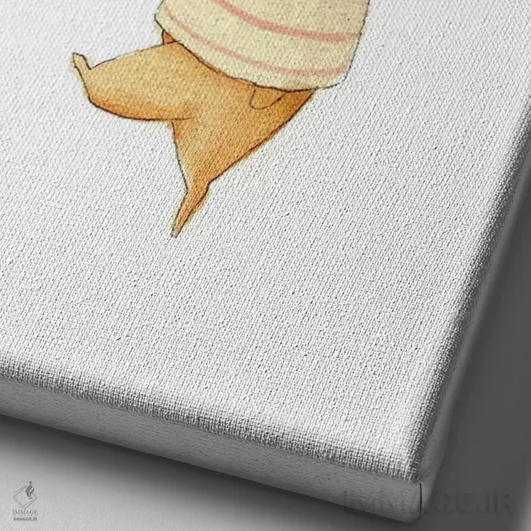 تابلو دکوراتیو "گیر افتاده در ماه ۱" اثر مایک کوبو - نمای نزدیک بافت بوم