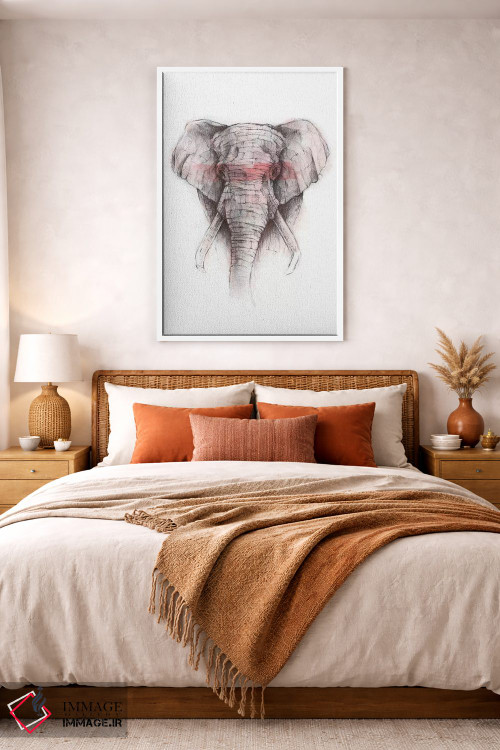 تابلو دکوراتیو "راه راه قرمز" اثر مایک کوبو - D3W