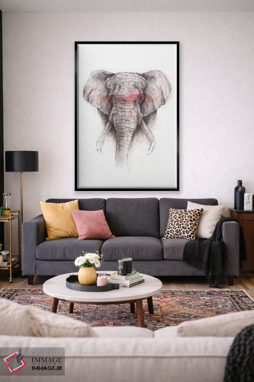 تابلو دکوراتیو "راه راه قرمز" اثر مایک کوبو - D2B