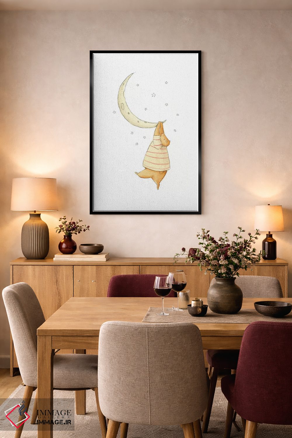 تابلو دکوراتیو "گیر افتاده در ماه ۱" اثر مایک کوبو - D5B