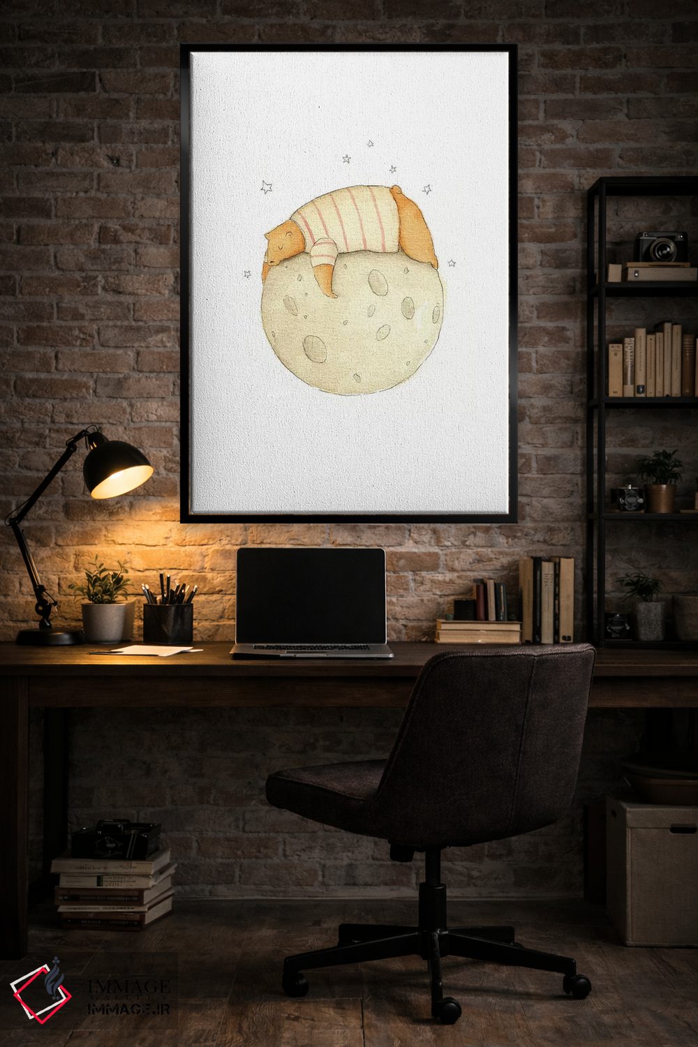 تابلو دکوراتیو "گیر افتاده در ماه ۲" اثر مایک کوبو - D6B