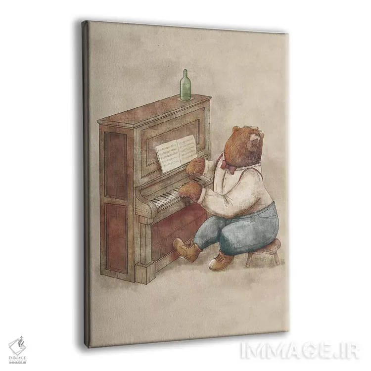 تابلو دکوراتیو "پیانیست" اثر مایک کوبو - نمای پرسپکتیو محصول