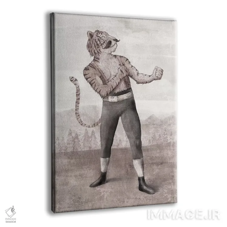 تابلو دکوراتیو "قهرمان ۱" اثر مایک کوبو - نمای پرسپکتیو محصول