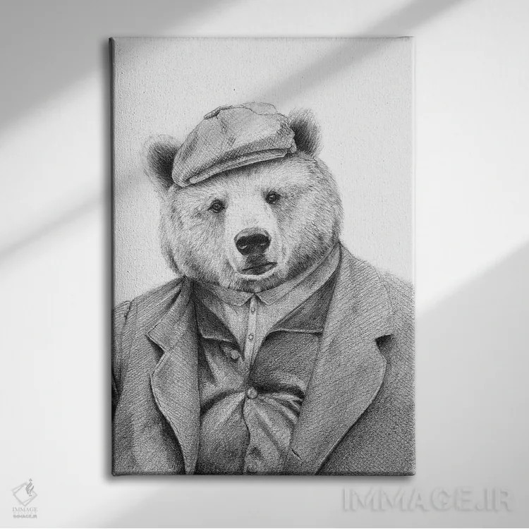 تابلو دکوراتیو "عمو بی" اثر مایک کوبو - نمای روبهرو روی دیوار