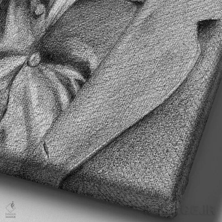 تابلو دکوراتیو "عمو بی" اثر مایک کوبو - نمای نزدیک بافت بوم